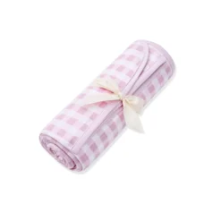 Swaddle Blanket in Gingham Thistle