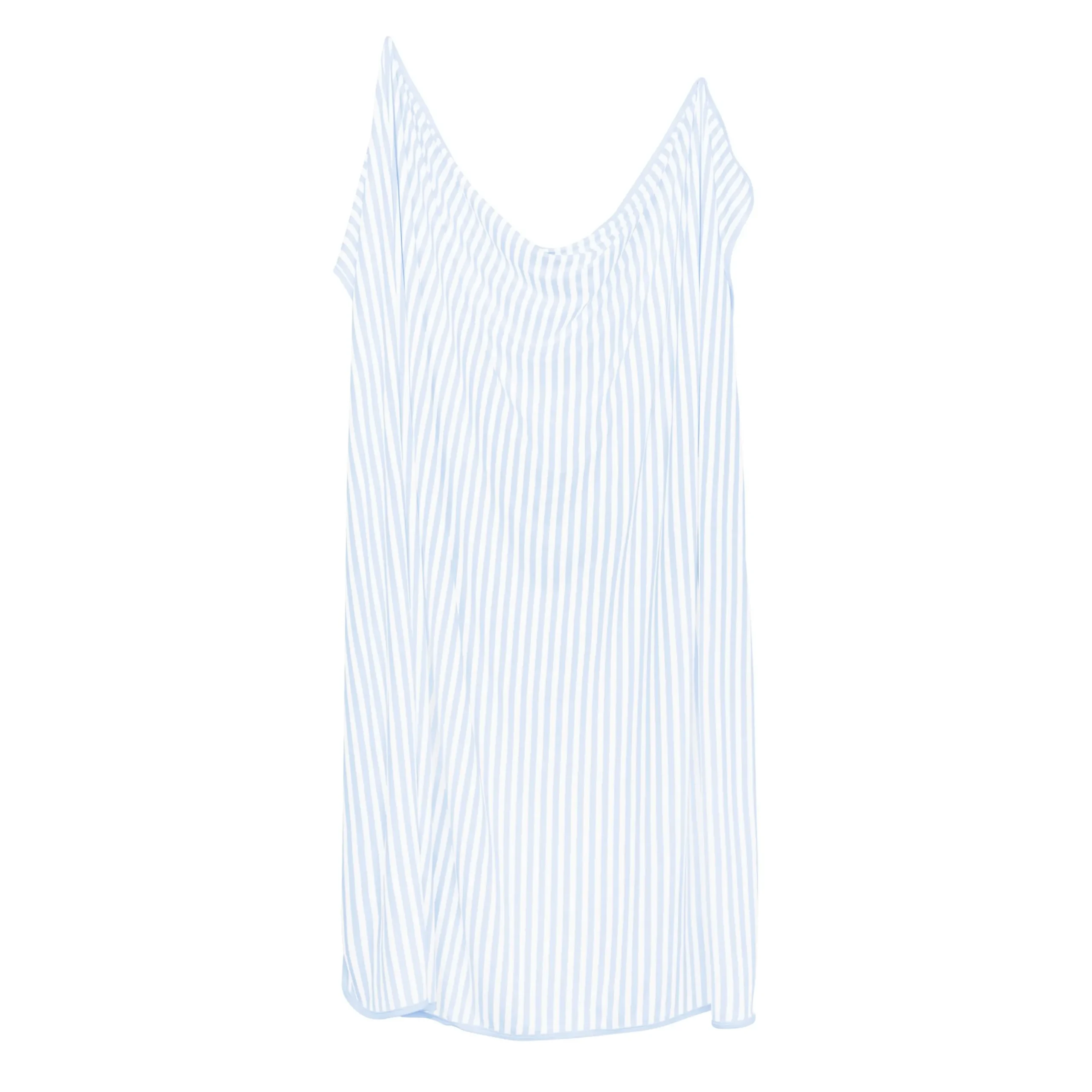 Swaddle Blanket in Small Mist Stripe