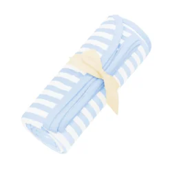 Swaddle Blanket in Small Mist Stripe