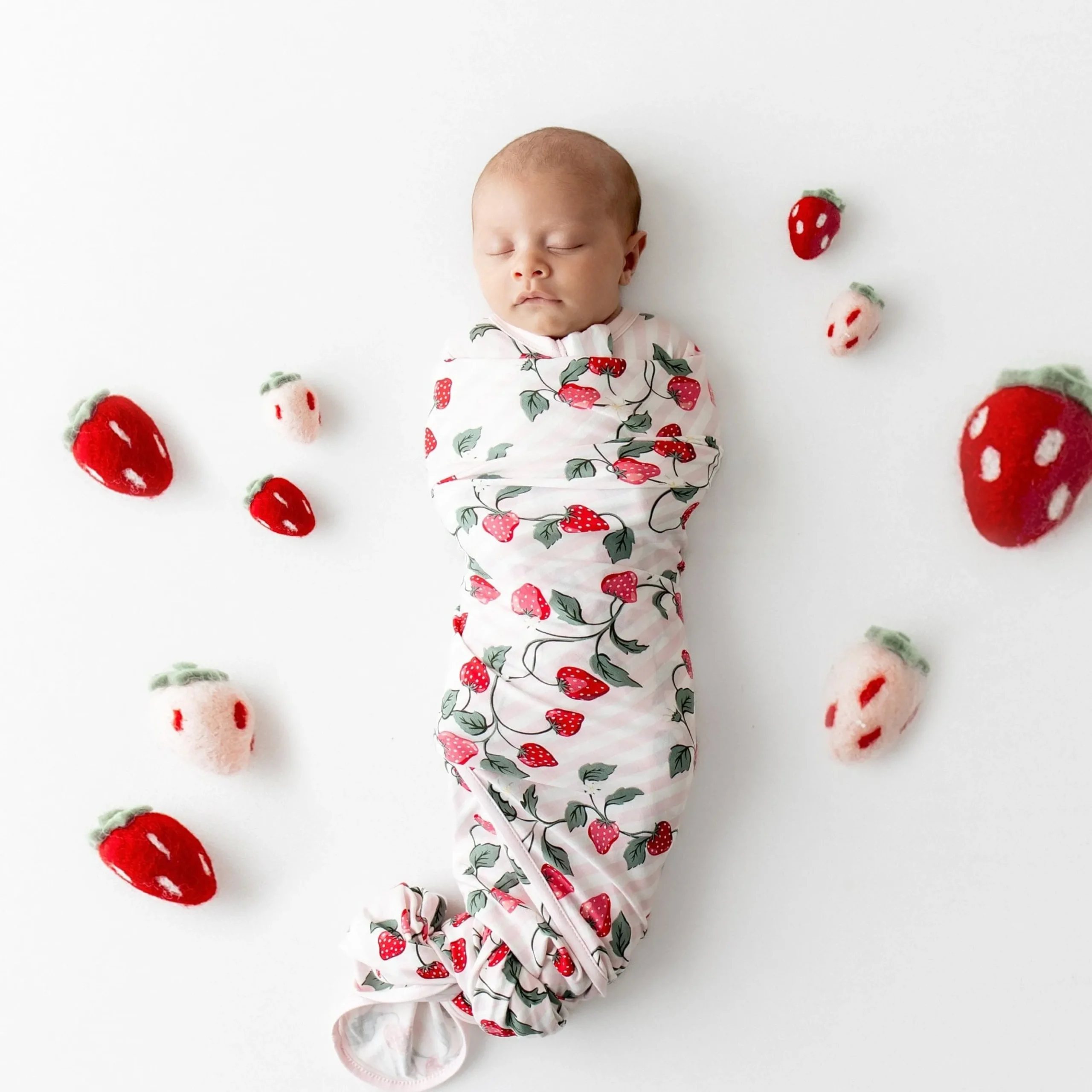 Swaddle Blanket in Strawberry Fields