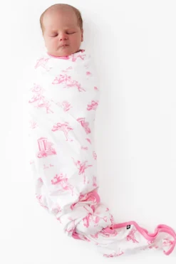 Swaddle Blanket in Toile Ballet