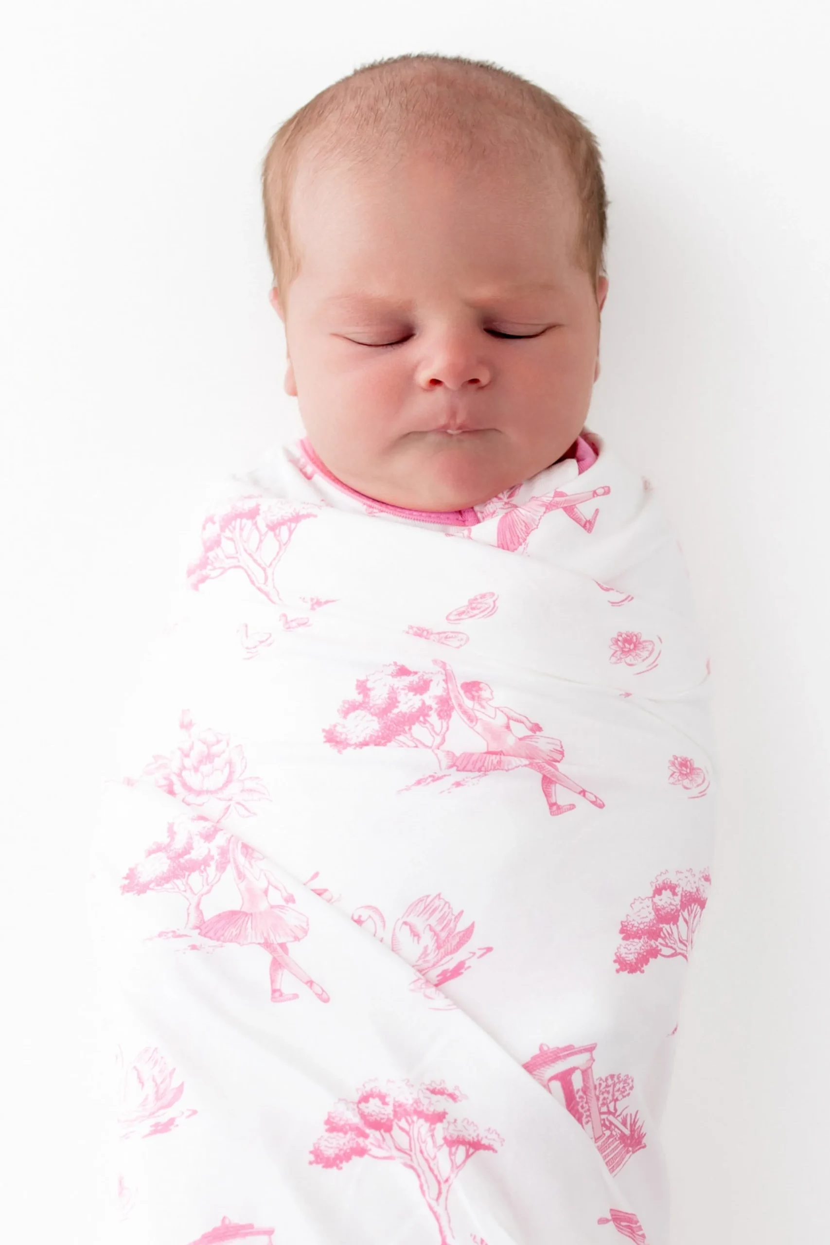 Swaddle Blanket in Toile Ballet