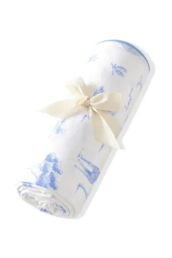 Swaddle Blanket in Toile Safari