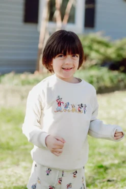 Sweatshirt in Mickey and Friends on Ecru