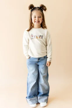 Sweatshirt in Mickey and Friends on Ecru