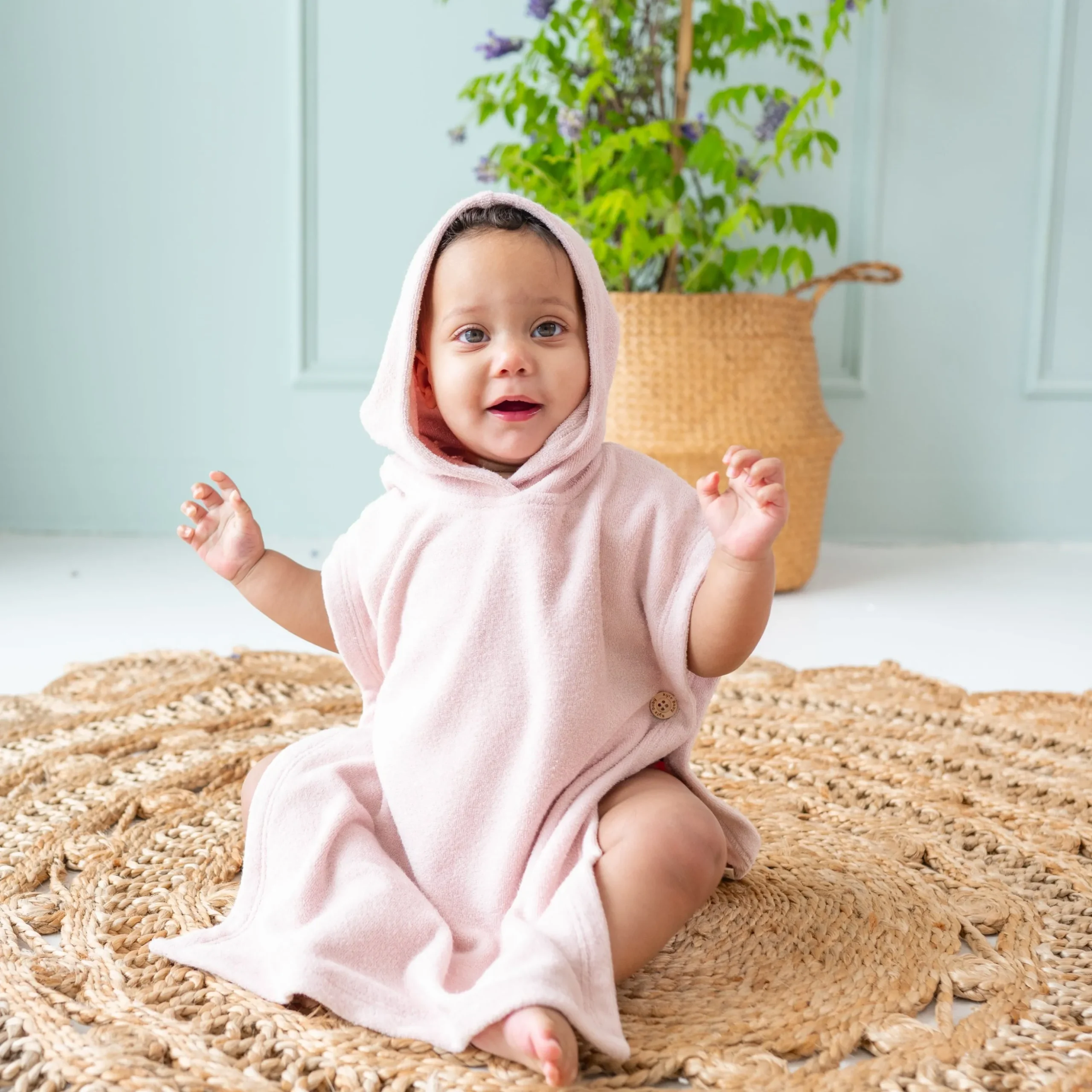 Swim Poncho in Blush