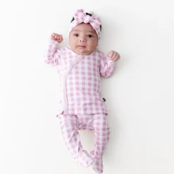 Take Me Home Set with Bow in Gingham Thistle