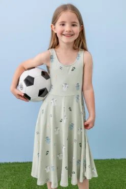 Tank Twirl Dress in Soccer