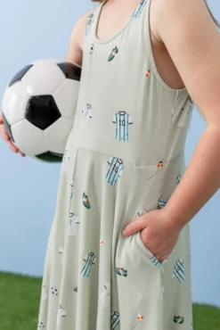 Tank Twirl Dress in Soccer