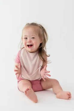 Terry Pocket Bib in Blush