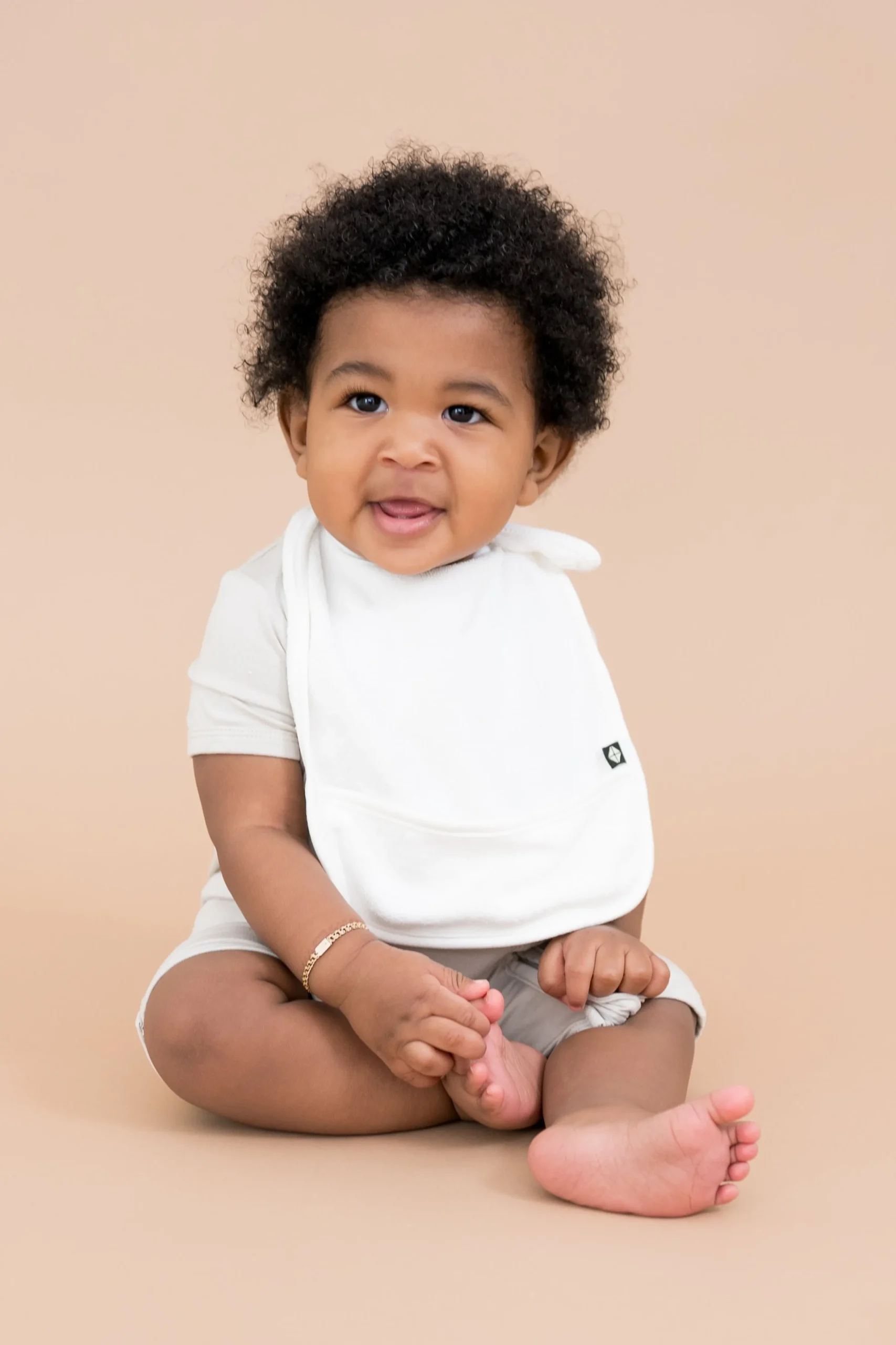 Terry Pocket Bib in Cloud
