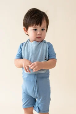 Terry Pocket Bib in Fog