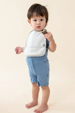 Terry Pocket Bib in Oat