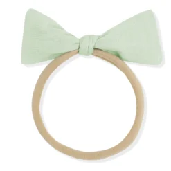 Tiny Nylon Bow in Basil