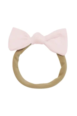 Tiny Nylon Bow in Blush