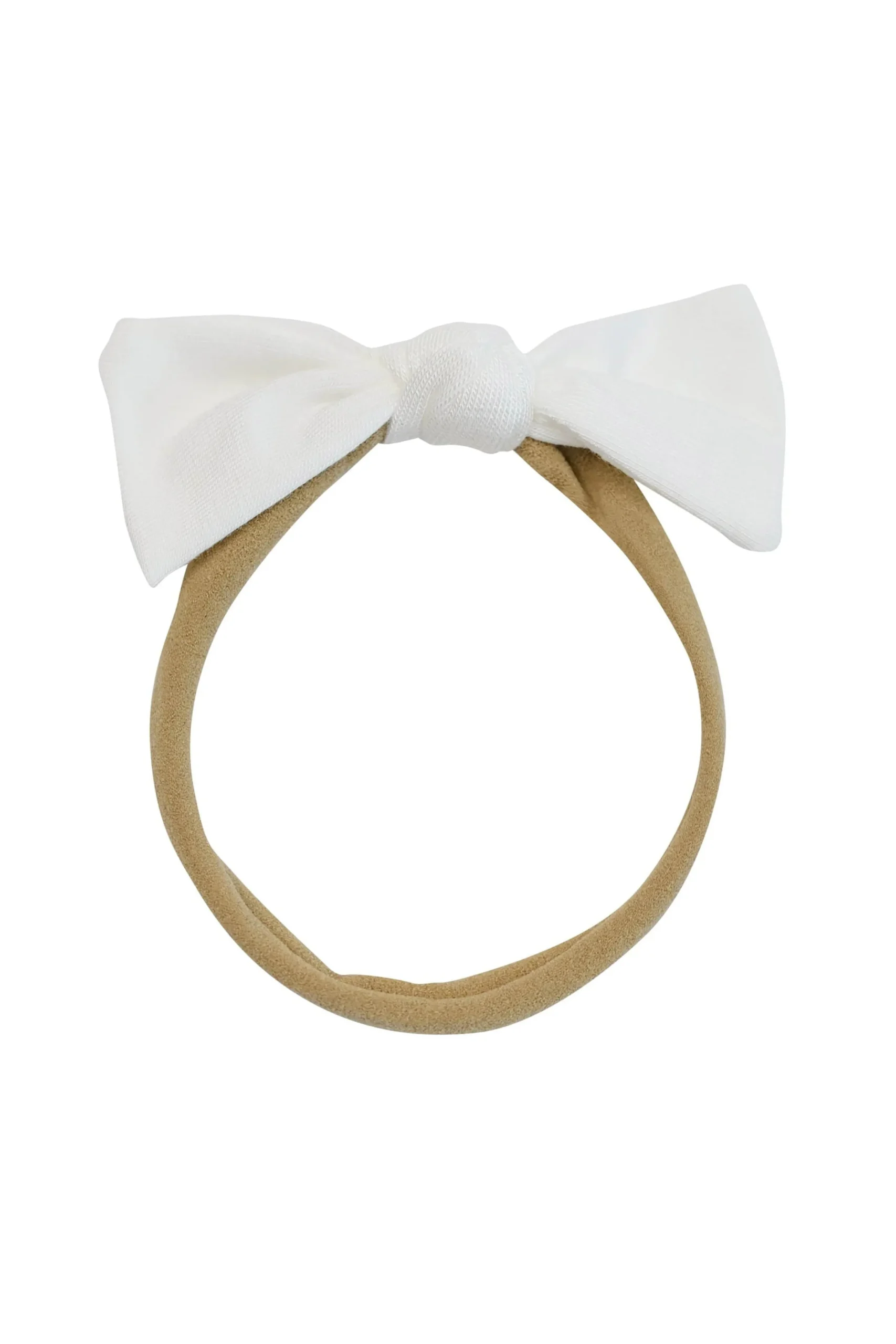 Tiny Nylon Bow in Cloud