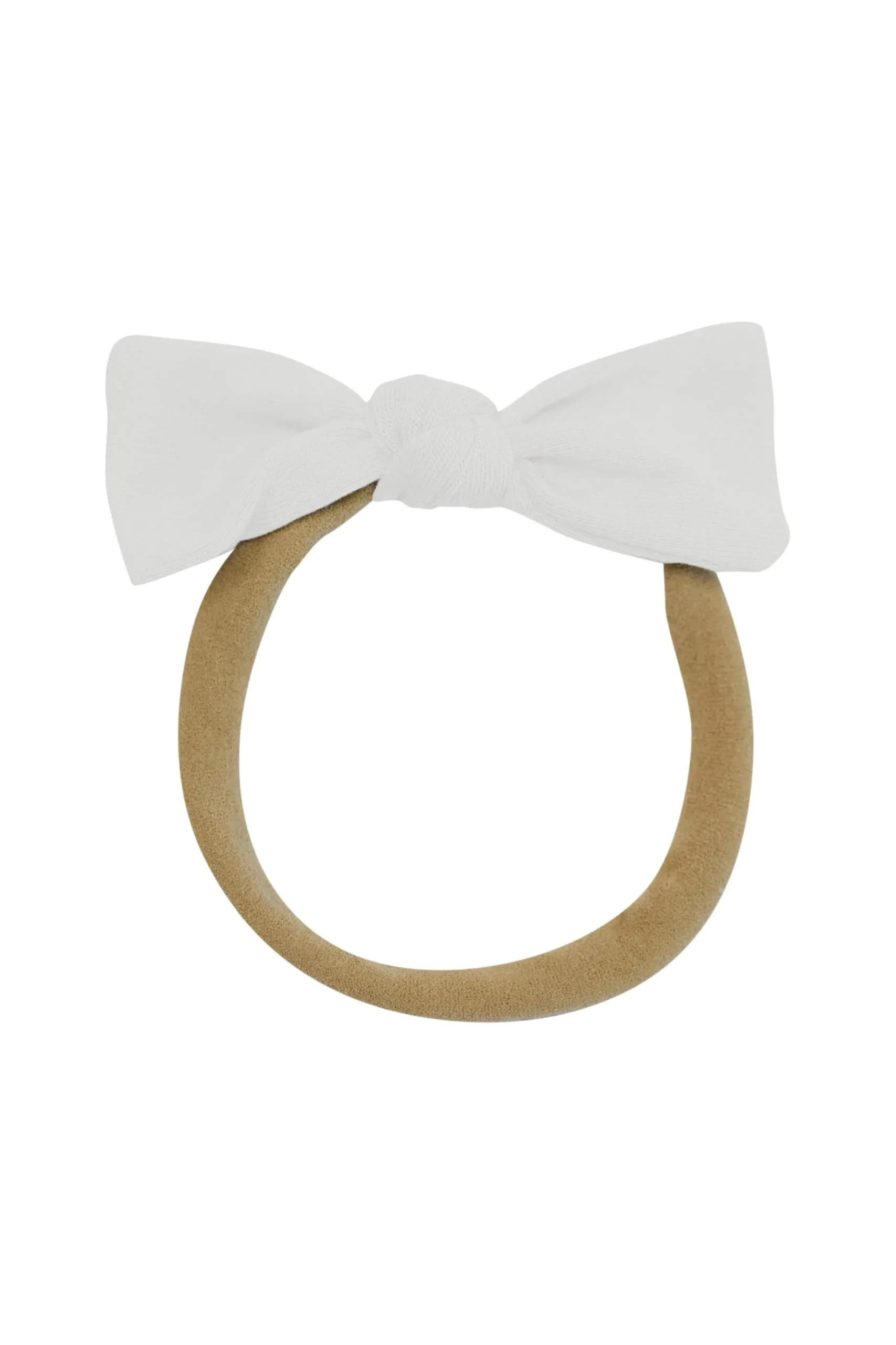 Tiny Nylon Bow in Oat
