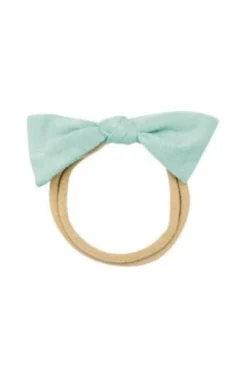 Tiny Nylon Bow in Sage