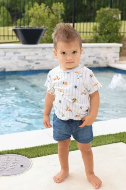 Toddler Basic Tee in Amalfi Coast