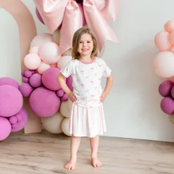 Toddler Basic Tee in Bow