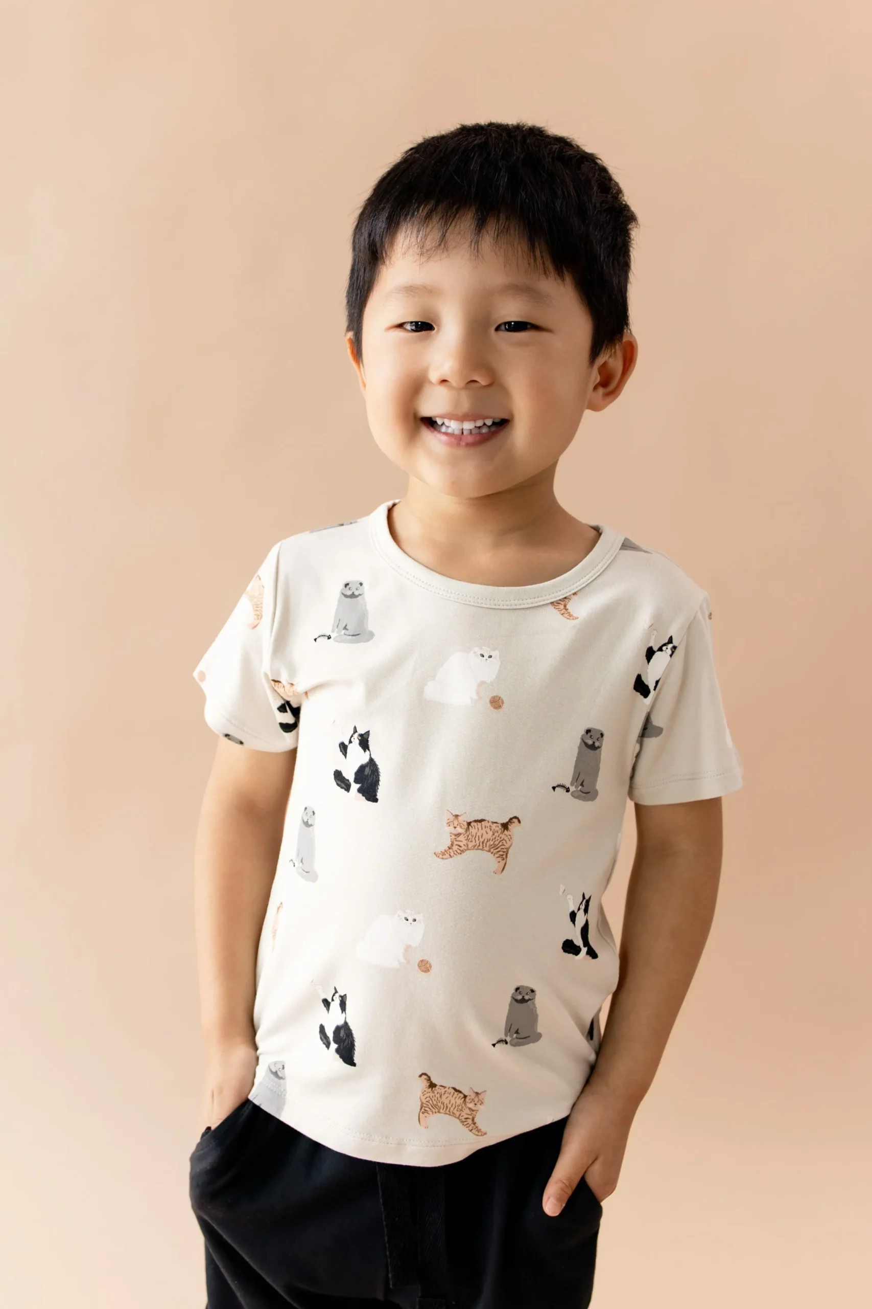 Toddler Basic Tee in Fluffy Cat