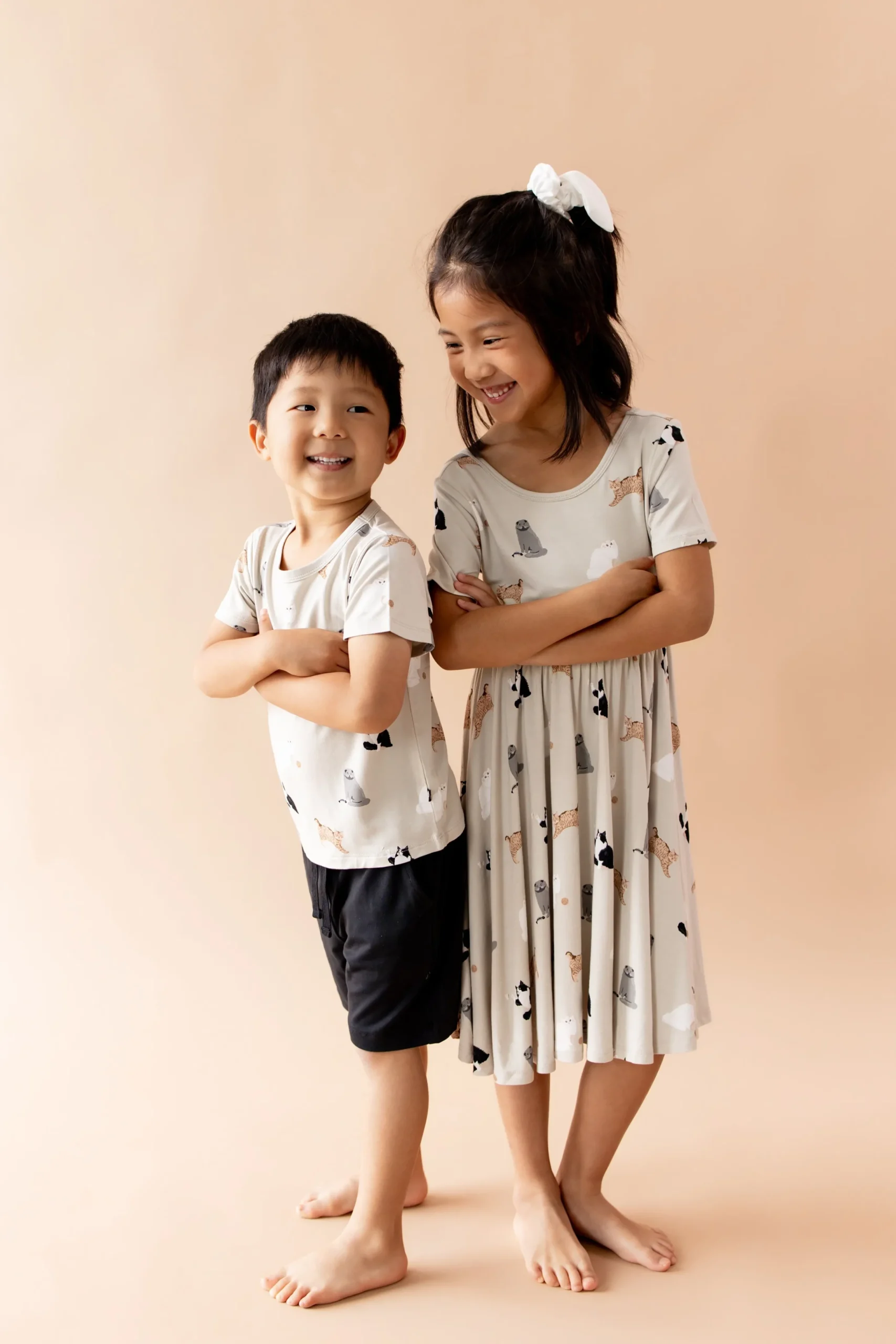 Toddler Basic Tee in Fluffy Cat