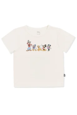 Toddler Basic Tee in Mickey and Friends on Ecru