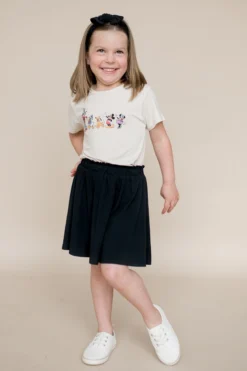 Toddler Basic Tee in Mickey and Friends on Ecru