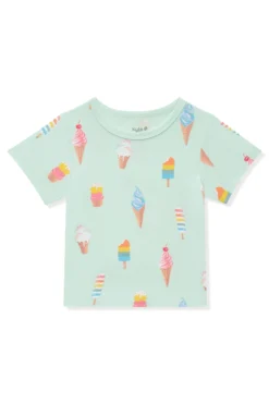 Toddler Basic Tee in Mint Ice Cream