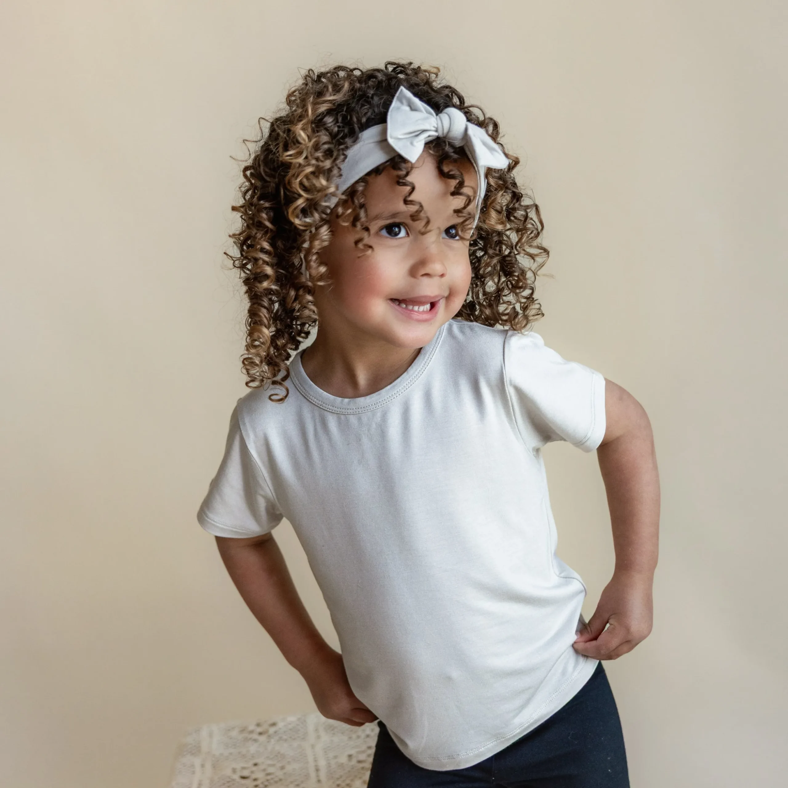 Toddler Basic Tee in Oat