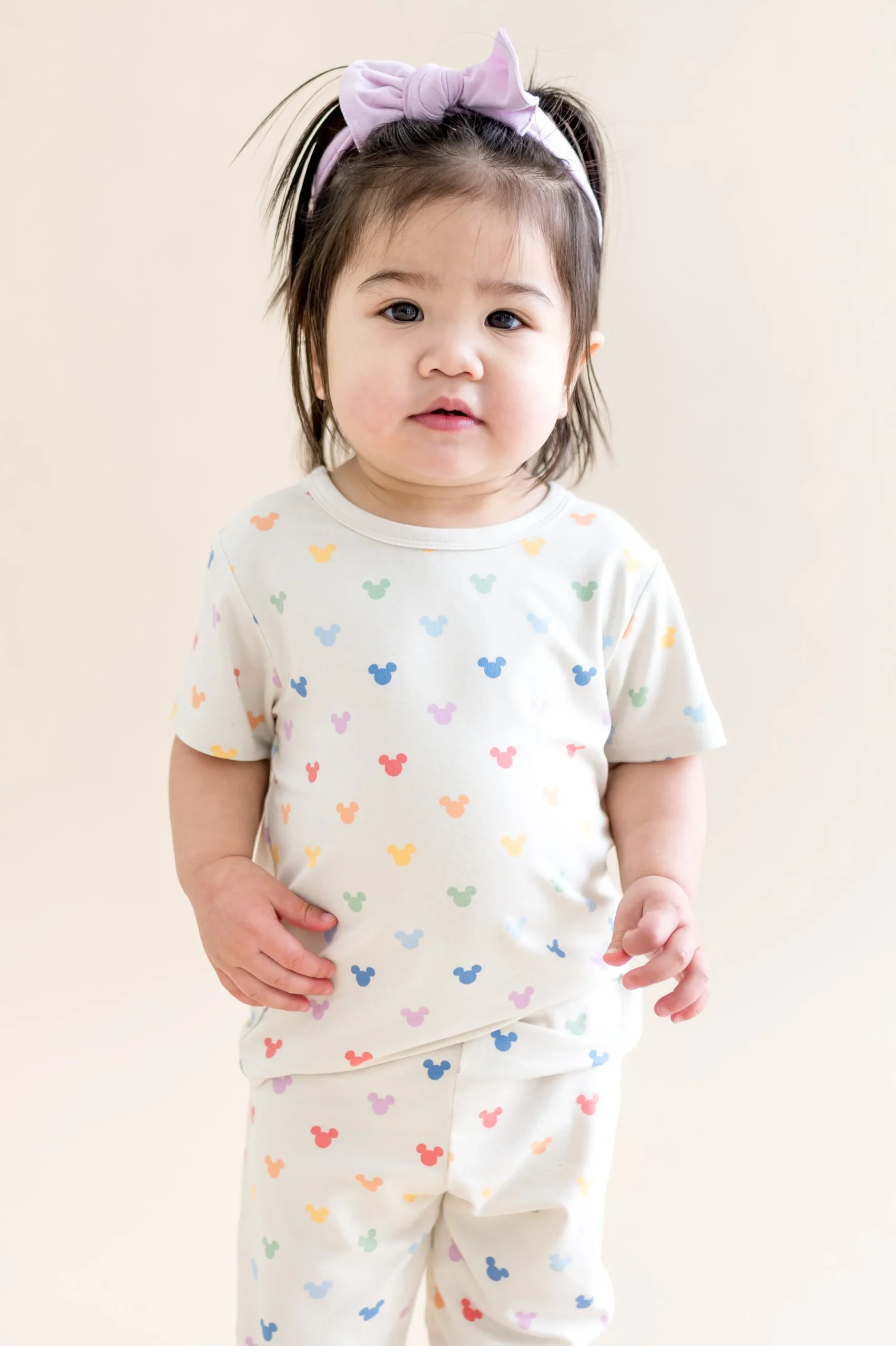 Toddler Basic Tee in Pastel Mickey Mouse