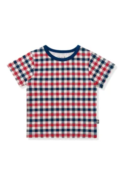 Toddler Basic Tee in Patriotic Gingham