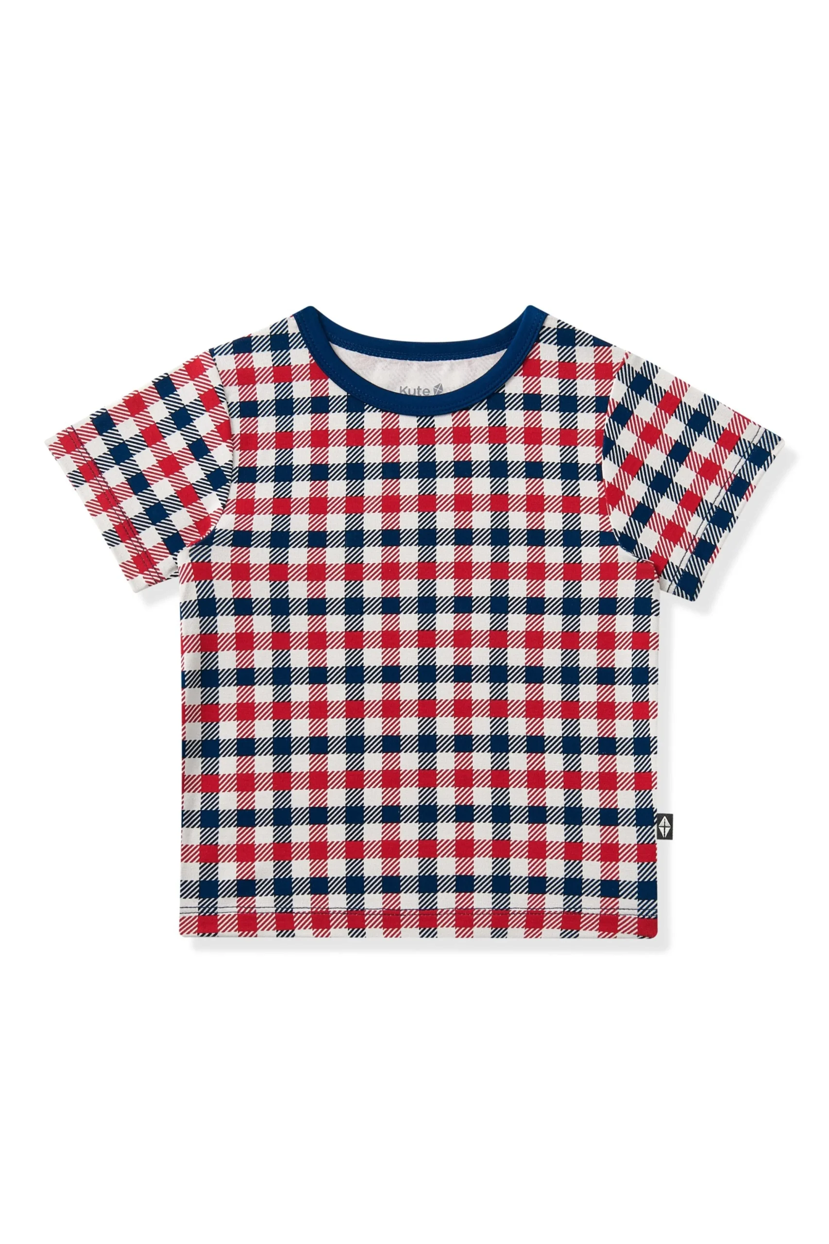 Toddler Basic Tee in Patriotic Gingham