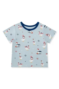 Toddler Basic Tee in Patriotic Goose