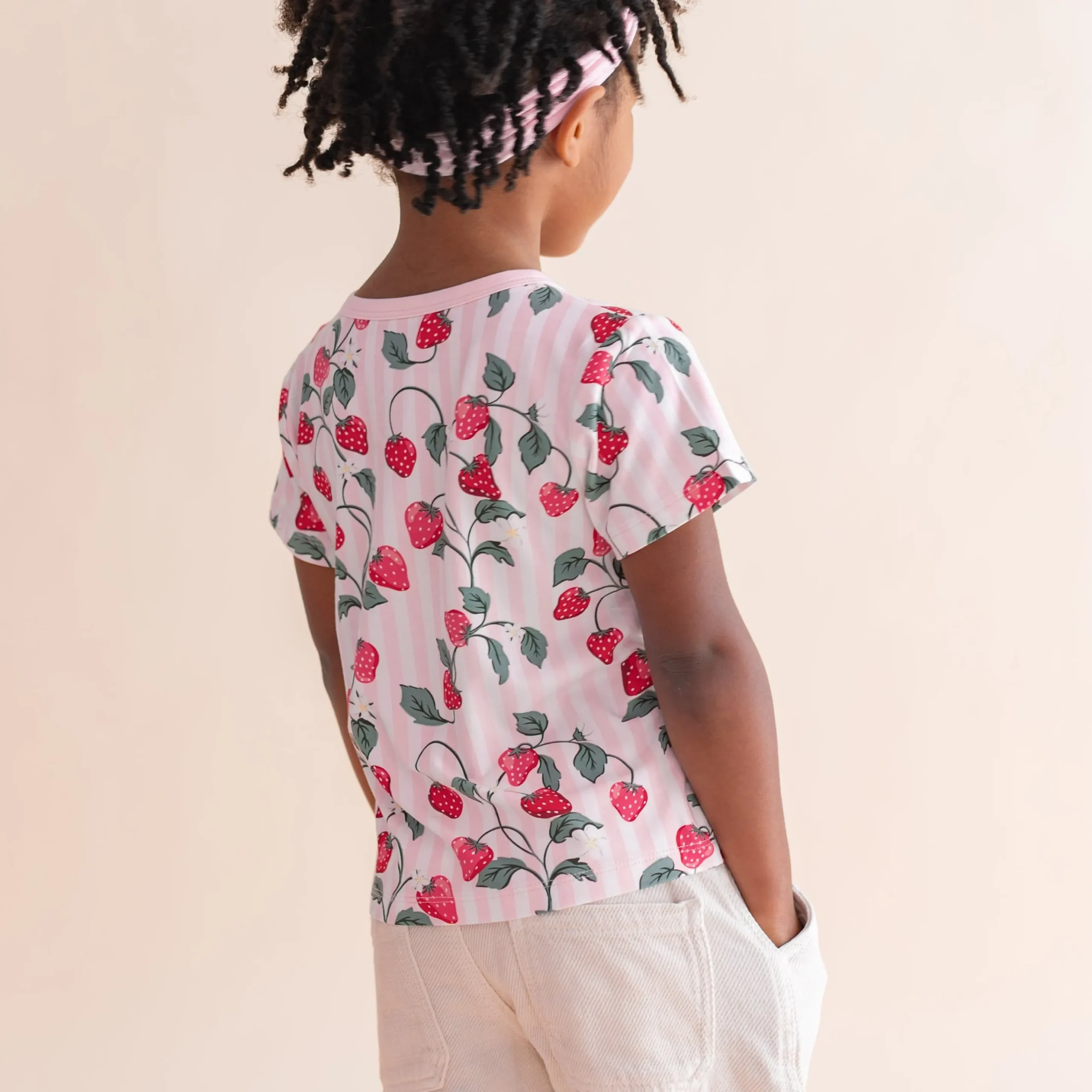 Toddler Basic Tee in Strawberry Fields