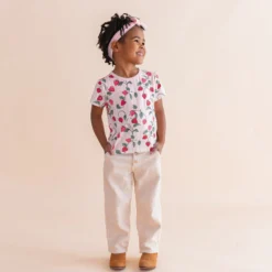 Toddler Basic Tee in Strawberry Fields