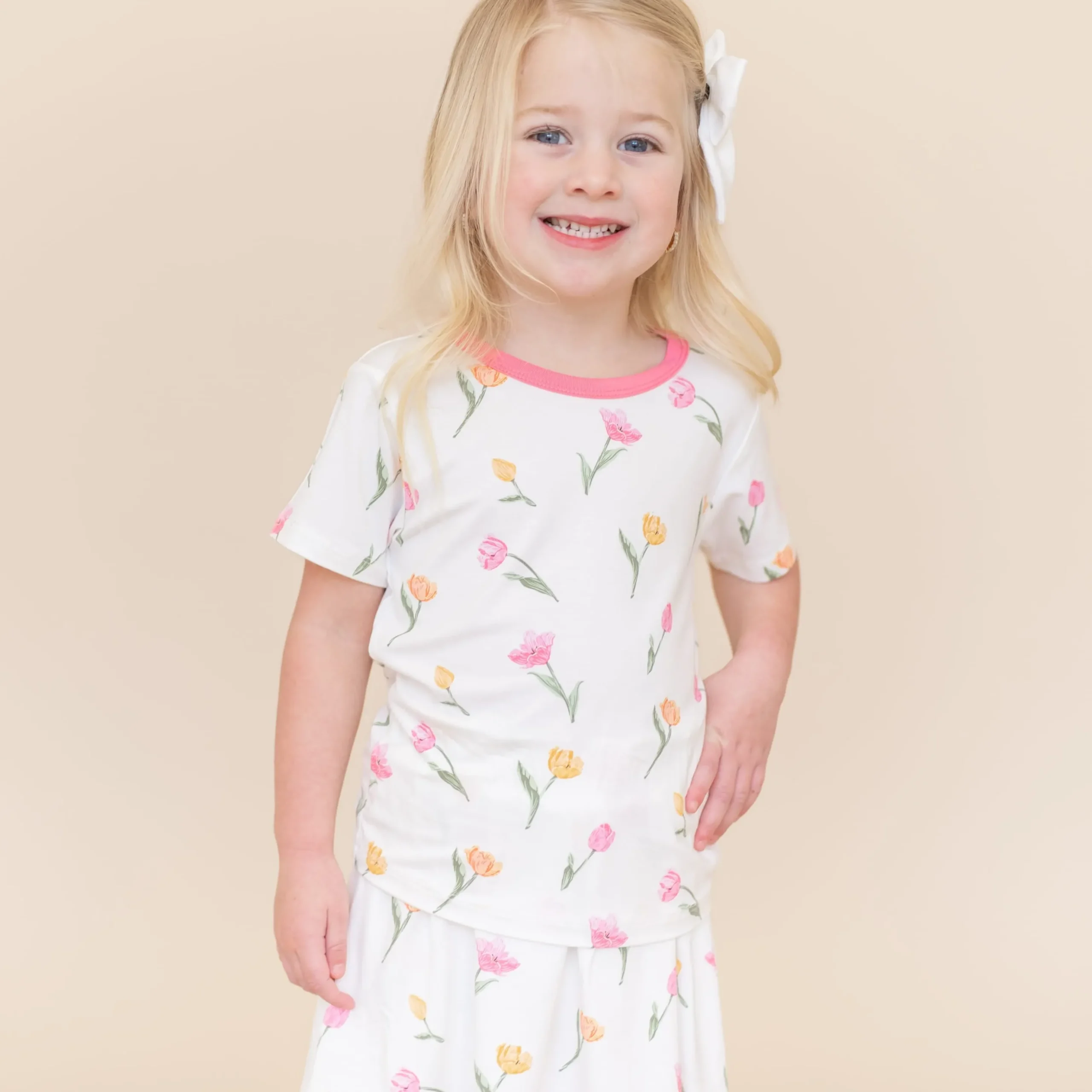 Toddler Basic Tee in Tulip