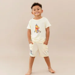 Toddler Basic Tee in Winnie the Pooh on Chamomile