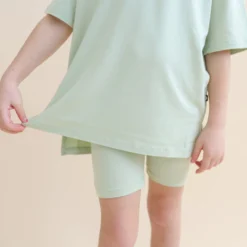 Toddler Biker Short Set in Basil