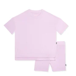 Toddler Biker Short Set in Thistle