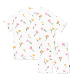 Toddler Biker Short Set in Tulip