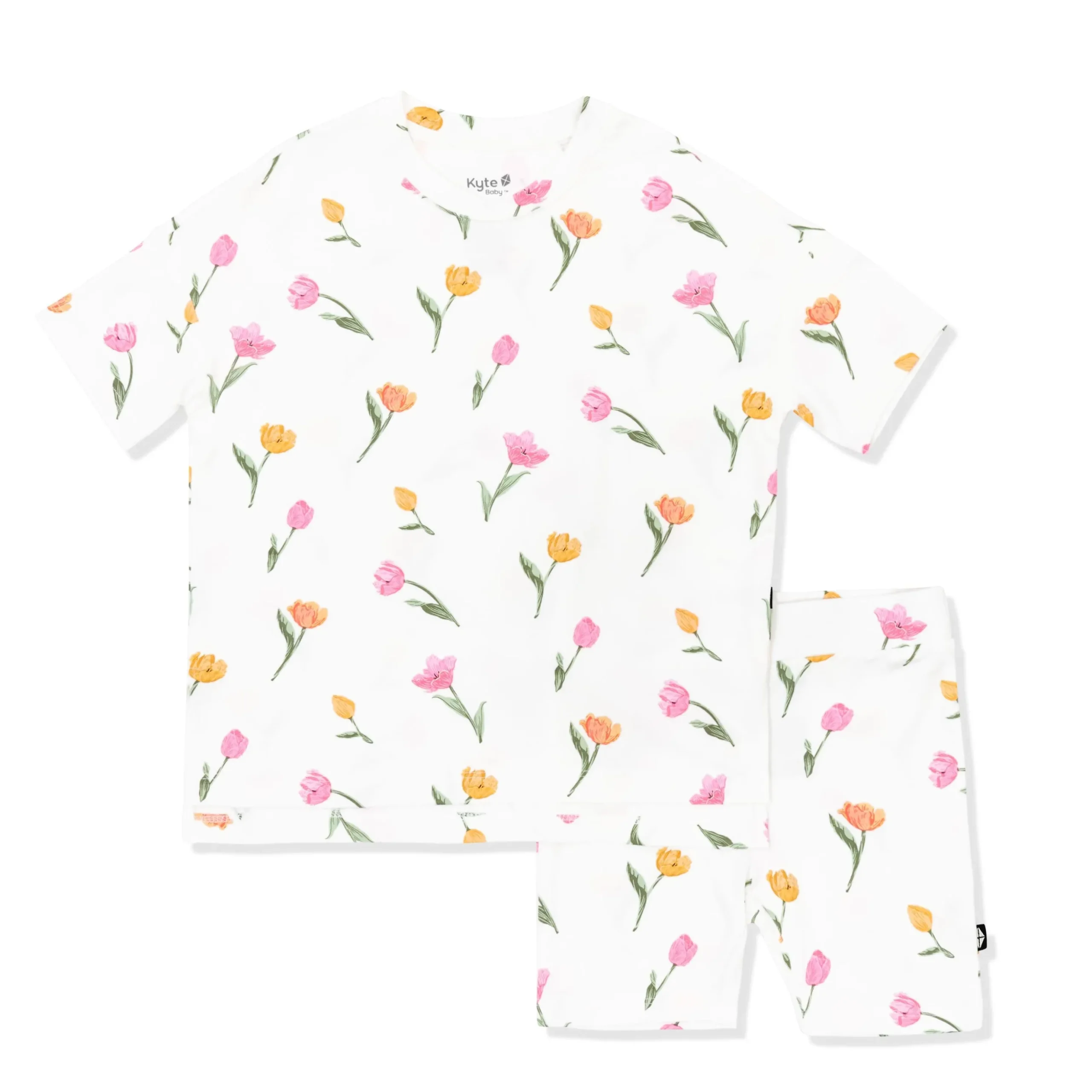 Toddler Biker Short Set in Tulip