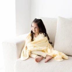 Toddler Blanket in Gingham Chamomile 1.0