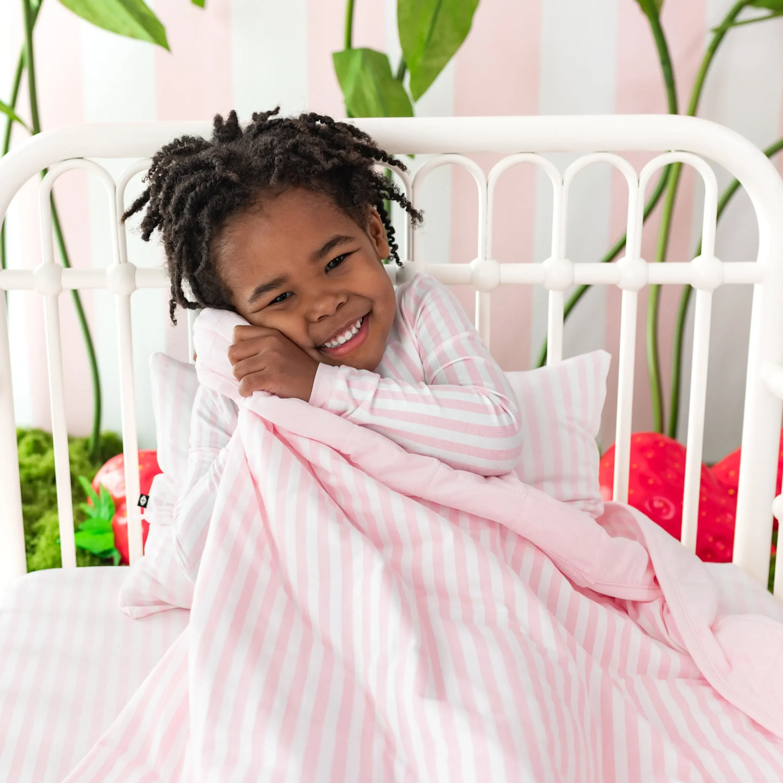 Toddler Blanket in Small Sakura Stripe 1.0