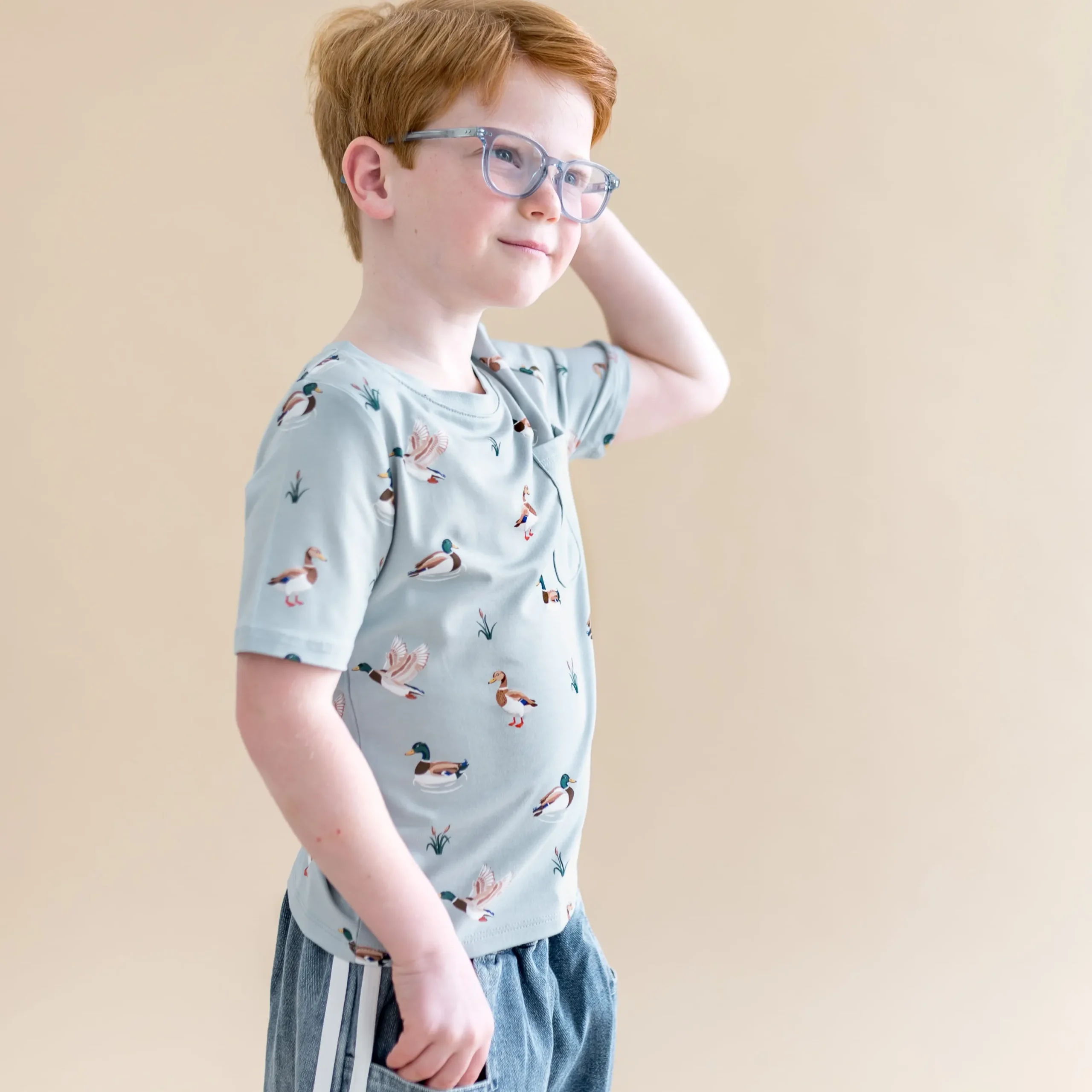 Toddler Crew Neck Tee in Mallard Duck