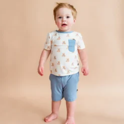 Toddler Crew Neck Tee in Teddy Bear