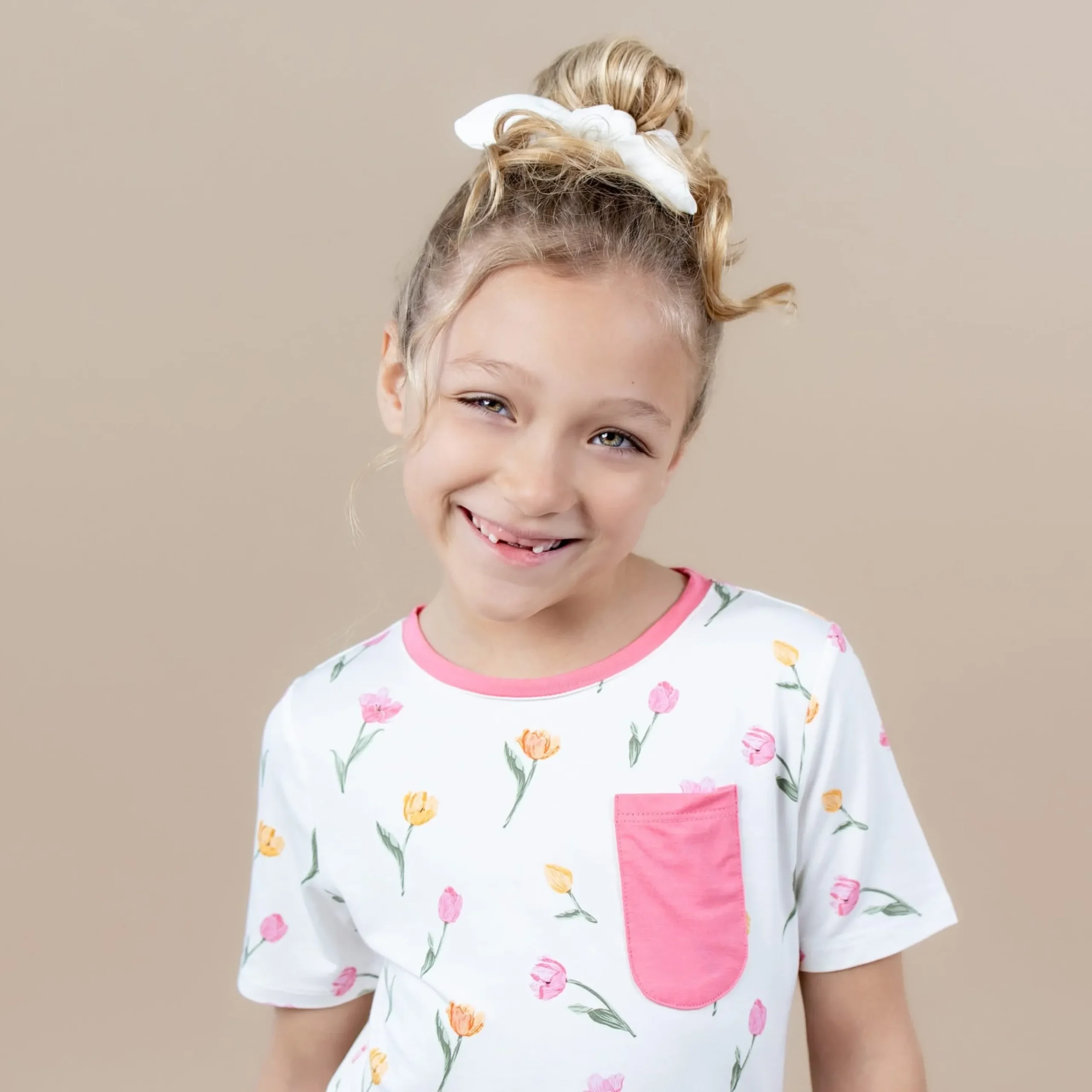 Toddler Crew Neck Tee in Tulip
