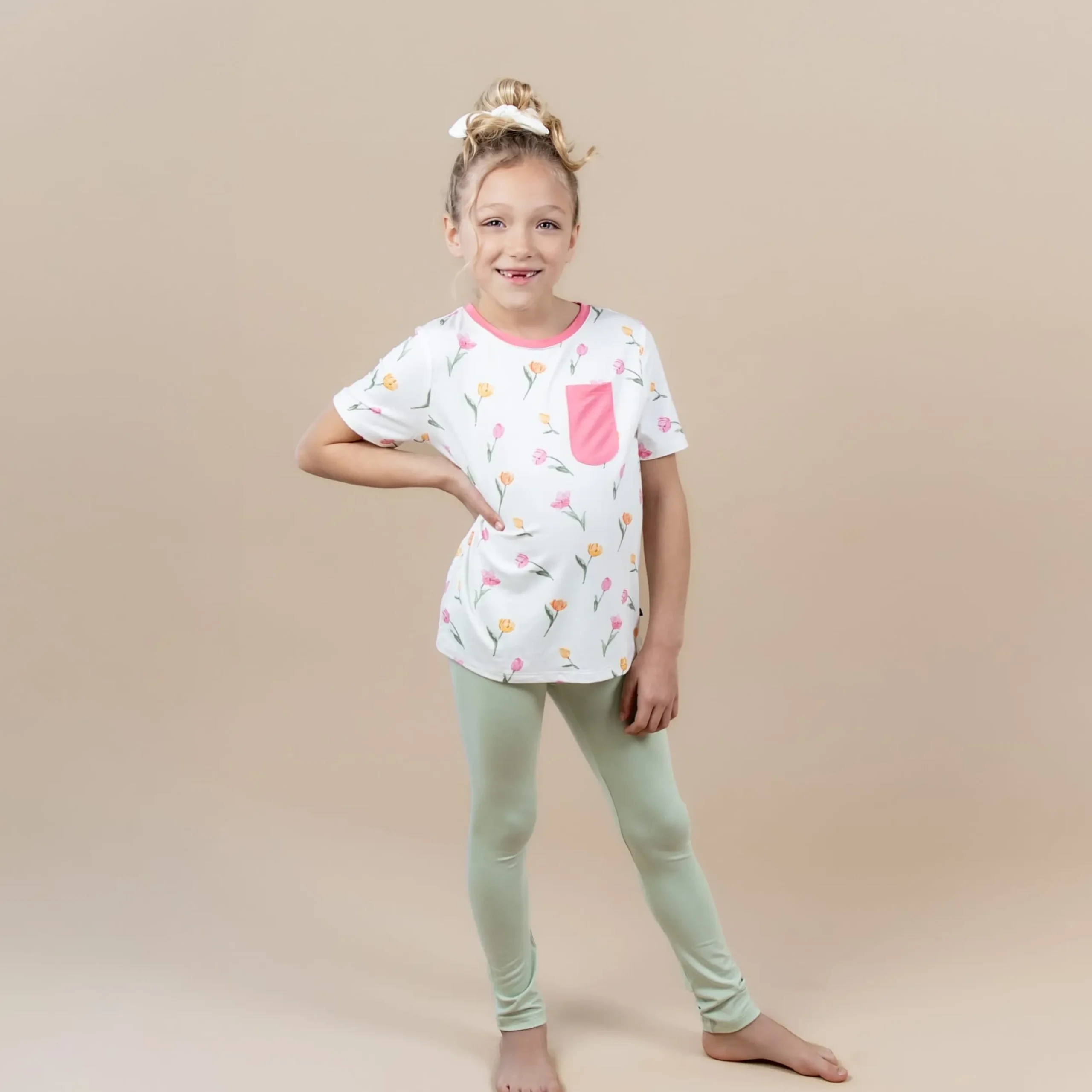 Toddler Crew Neck Tee in Tulip