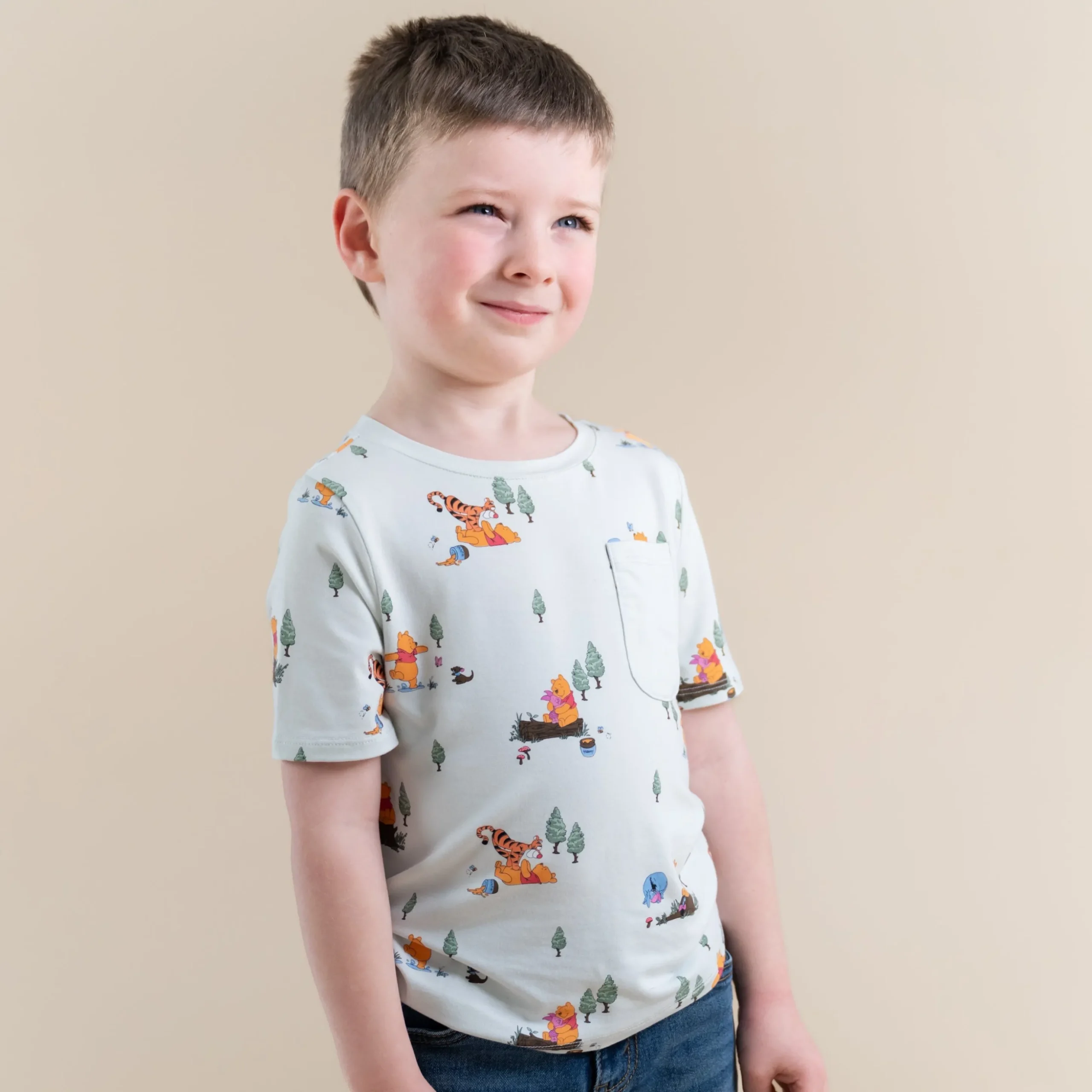 Toddler Crew Neck Tee in Winnie the Pooh Hundred Acre Wood