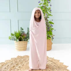 Toddler Hooded Bath Towel in Blush
